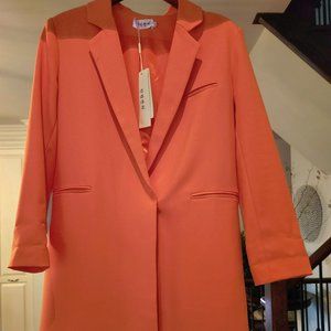 New with tags orange long blazer